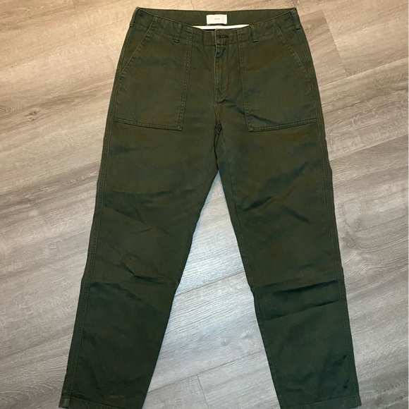 KOTN Antifit Unisex Olive Green Straight Leg Pants - Picture 2 of 8